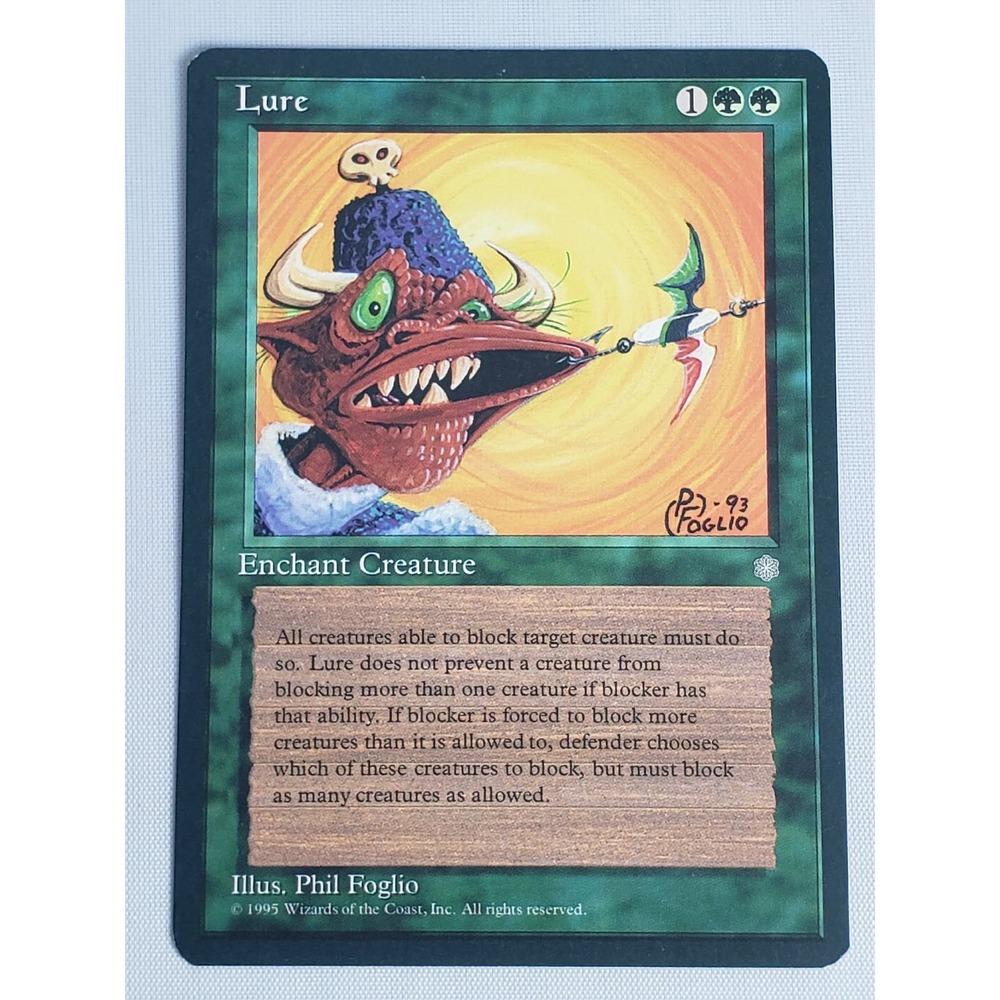 Magic The Gathering Lure 4th Edition‎ 1995 Green Enchantment Phil Foglio Art